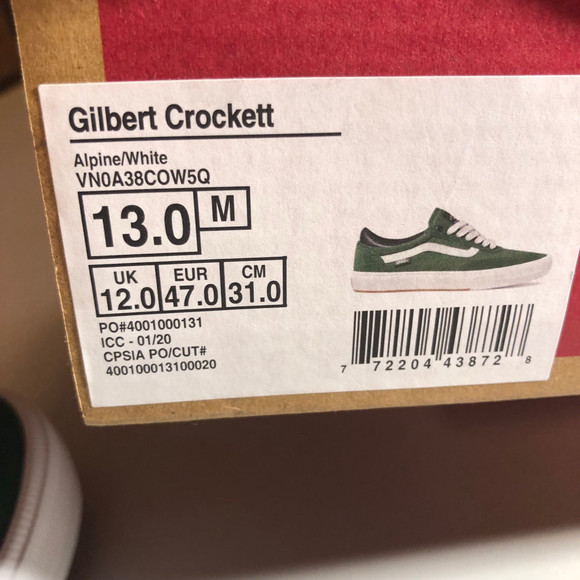 Vans Gilbert Crockett 2 Pro Shoes Alpine/White Mens 13 New in box VN0A38COW5Q - Picture 9 of 12